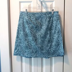 RipSkirt Hawaii Size MEDIUM Floral Wrap Skirt Blue